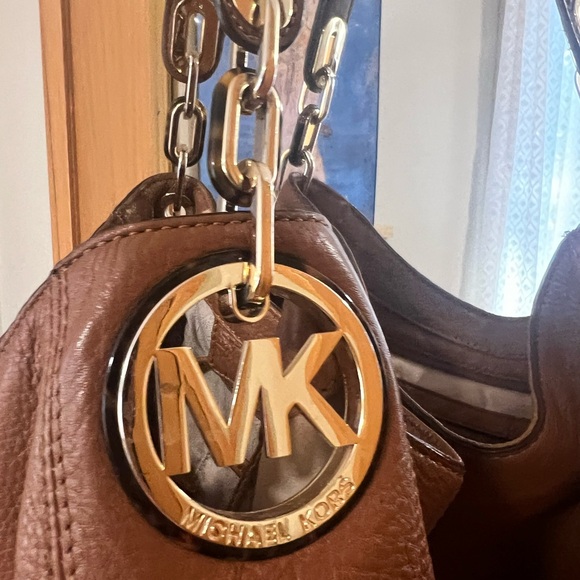 Michael Kors Brown Leather Hobo Bag - Picture 2 of 3